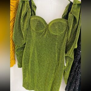 Green sparkle dress